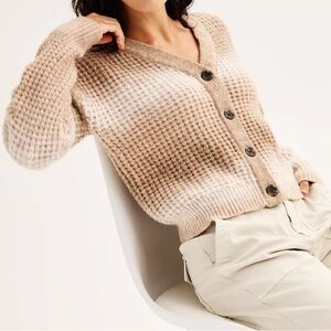 Chic Beige Ombre Cardigan